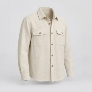 Cream linen overshirt