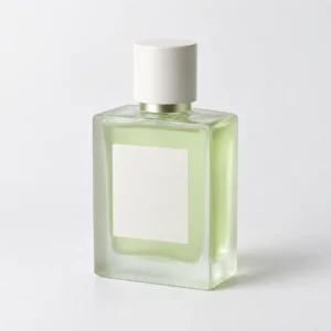 Fresh green perfume bottle